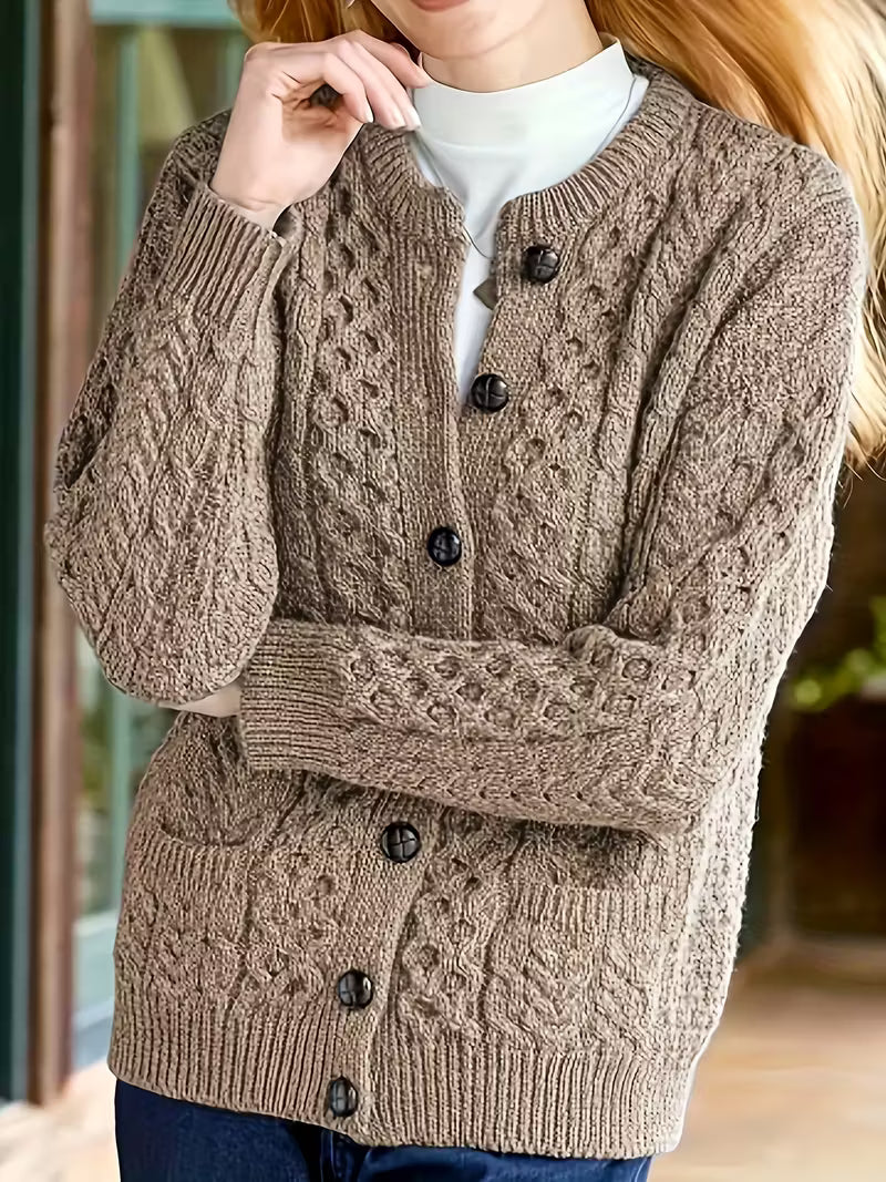 Thérèse | Cardigan en maille tressée