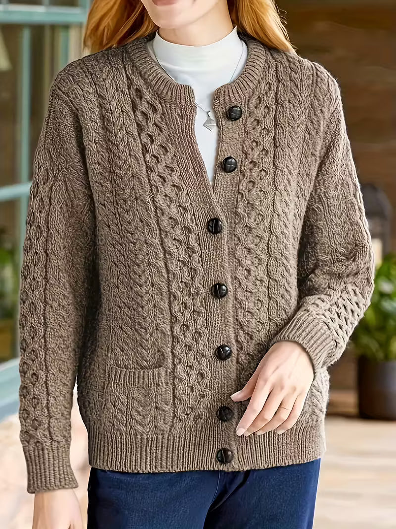 Thérèse | Cardigan en maille tressée