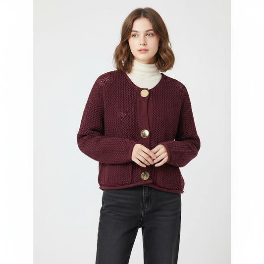 Amélie | Cardigan bordeaux